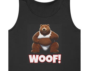 Tank Top Bear in Briefs Woof!  | Gay Bear Pride Shirt