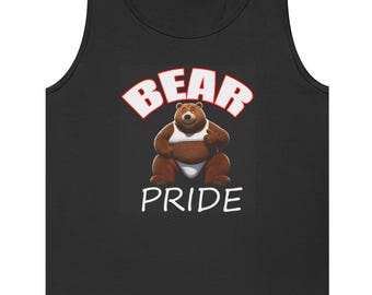 Bear Pride Tank Top | Rainbow Bear Character LGBTQ+ Gay Men Wearable Art