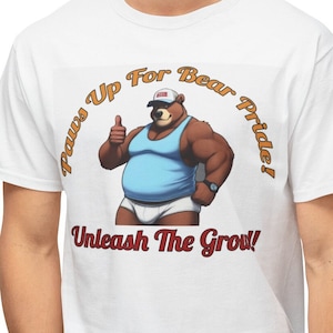 Gay Bear Pride Men&#39;s HD Cotton™ T-shirt Hairy Men Bear Lovers