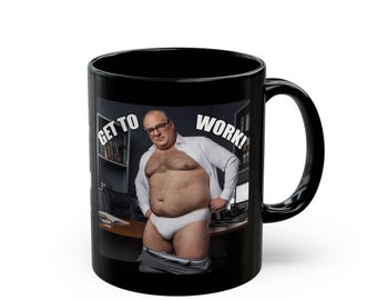 Coffee Mug Chubby Boss Briefs Black Mug | 11oz
