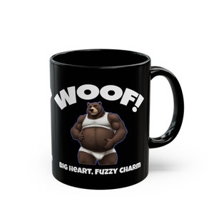 Gay Bear Woof Mug, LGBTQ Pride Coffee Cup, LGBT Rainbow Bear Gift, Queer Kitchen Decor, Funny Gay Bear Mug, Gay Pride Tea Mug