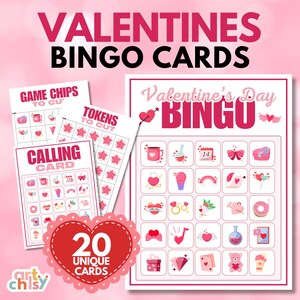 Jogo de cartas de bingo para o dia dos namorados, atividade divertida para impressão para crianças e adultos, jogos para festa de dia dos namorados e atividades para a família