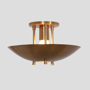 Brass Ceiling Flush Mount Pendant Light Fixture Mid Century Style Ceiling Chandelier Fixture