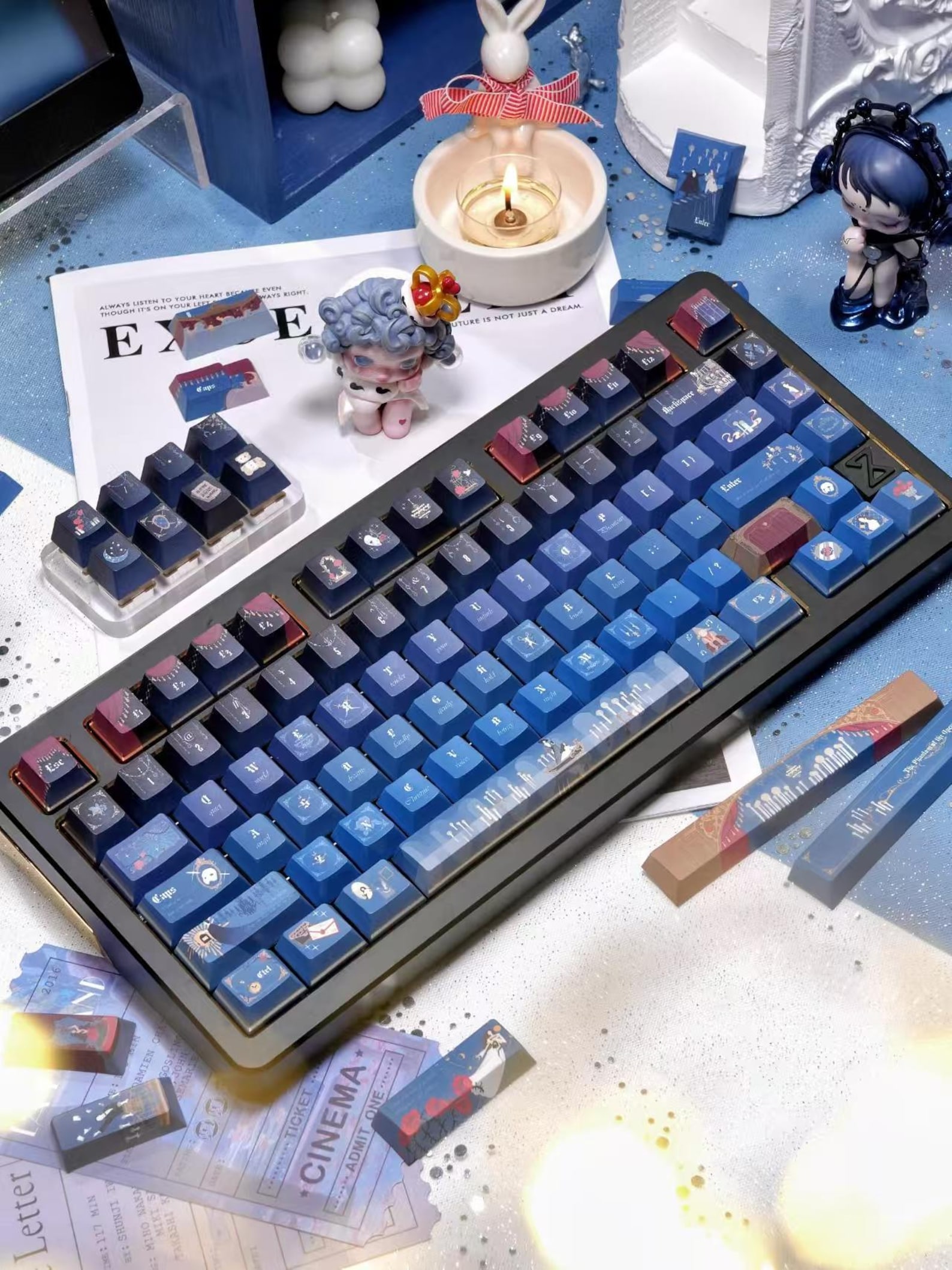 Phantom of the Opera Keycap Set: PBT Dye-sub Mechanical Keyboard - 142 ...