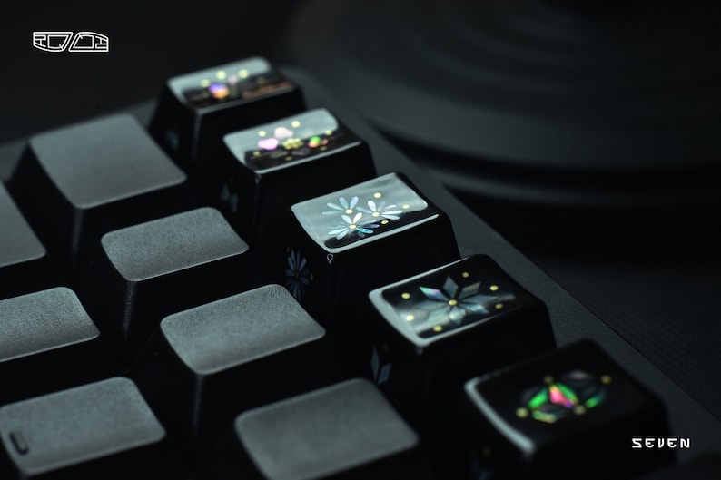 Artisan Keycap for Cherry MX Mechanical Keyboard: Modern Floral Design ...