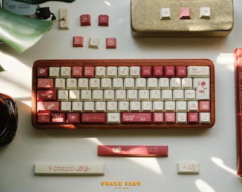 Potion Rose Keycap, Gift for Him or Her, Cool Gaming Keycaps, Keycaps Set for Mechanical Keyboard, PBT Dye-Sublimated Keycaps, 160 keys
