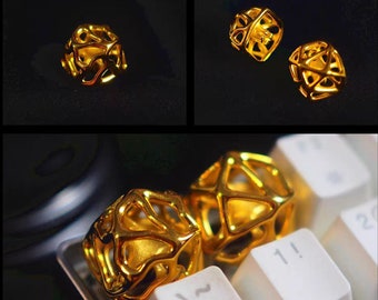 Cell Lattice Handmade Artisan Keycap: Cherry MX Keyboard, 925 Sterling Silver