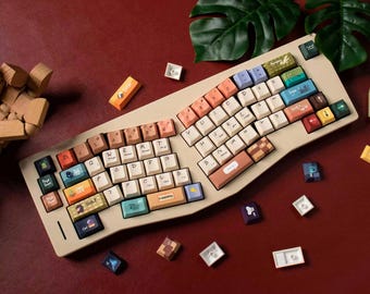 Magic World Keycap Set: 152 PBT Keys, Cherry/MOA Profile
