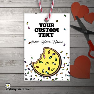Editable Tag - Yellow Cookie with Sprinkles