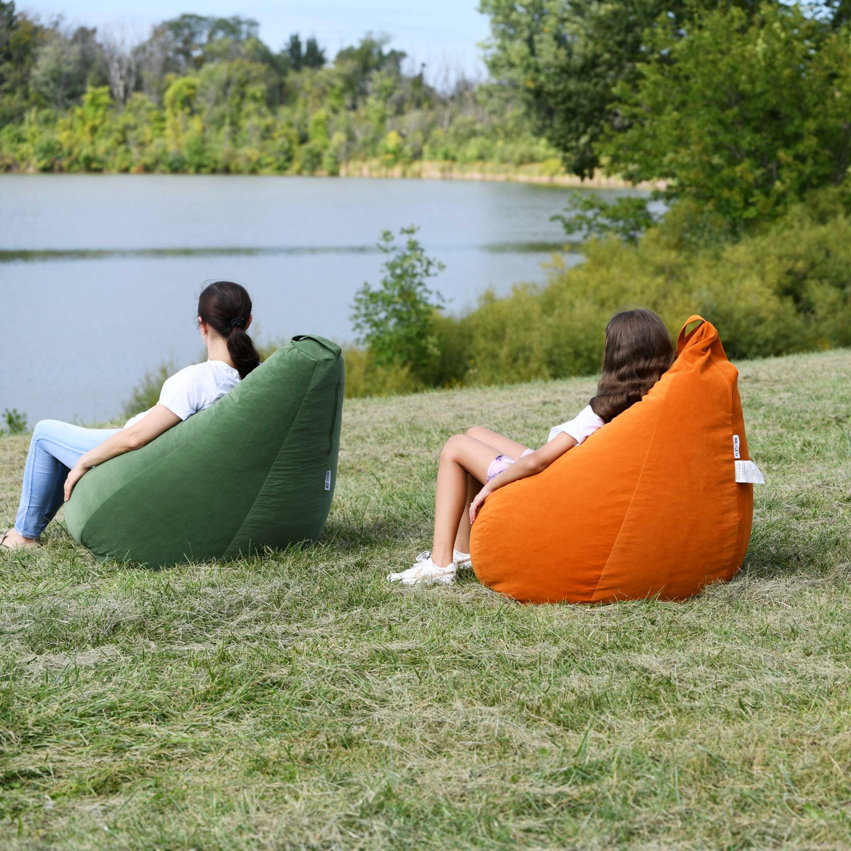 Bean Bag Chair for Adults, Teens, and Kids. Filled Bean Bag. Safety