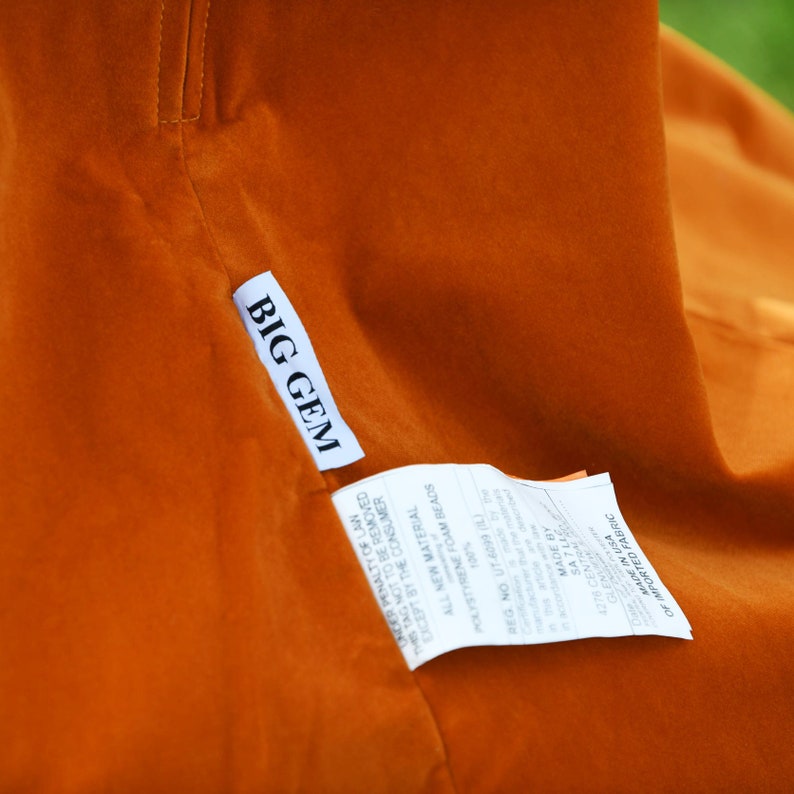 Bean Bag Chair for Adults, Teens, and Kids. Filled Bean Bag. Safety