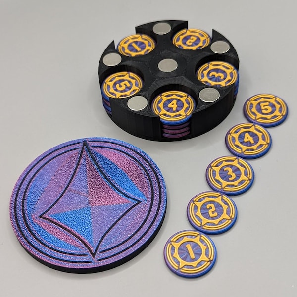 Lorcana Token Set and Magnetized Holder