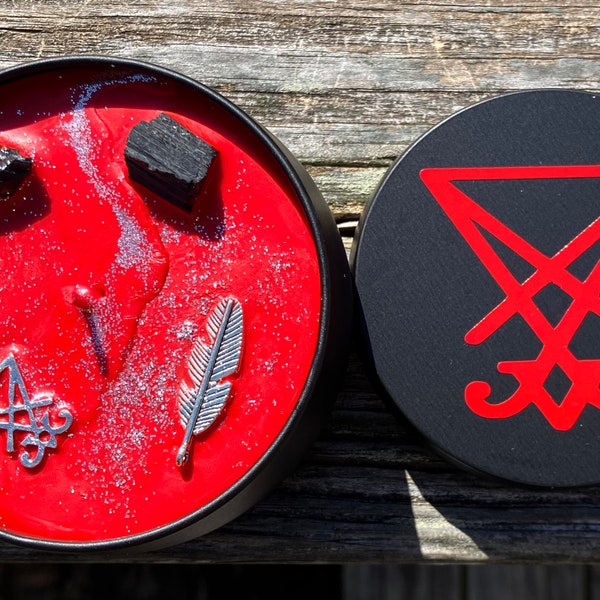 Lucifer Sigil Charm Candle, Lucifer Offering Candle, Lucifer Devotional Candle, Lucifer Ritual Candle, Lucifer Altar Candle