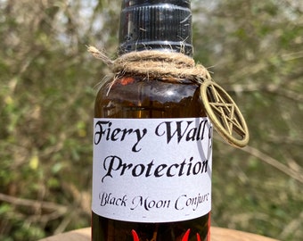 Fiery Wall of Protection Oil, 1 oz, Rootwork,  Protection Oil, Protect Home, Protect Self, Shield Space, Witchcraft Oil, Hoodoo, Santeria