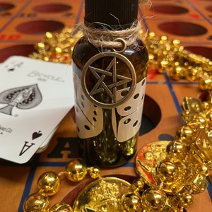 Gambler’s Luck Oil, 1 oz., Rootwork, Win Games of Chance Oil, Win Lottery Oil, Casino Oil, Witchcraft, Hoodoo, Santeria