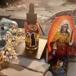 Santa Muerte Ritual Oil, Holy Death Oil, Protection, Love, Prosperity, Justice Oil