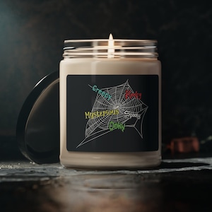 Creepy Spooky Ooky with Spiderweb, Scented Soy Candle, 9oz