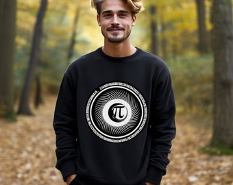 Pi symbol with spiral design, Unisex Heavy Blend™ Crewneck Sweatshirt