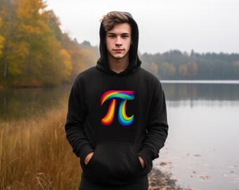 Pi symbol rainbow, Unisex Heavy Blend™ Hooded Sweatshirt