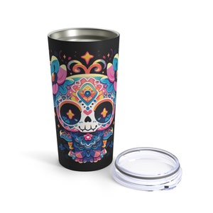 Cutie de calavera de azúcar, vaso de 20 oz