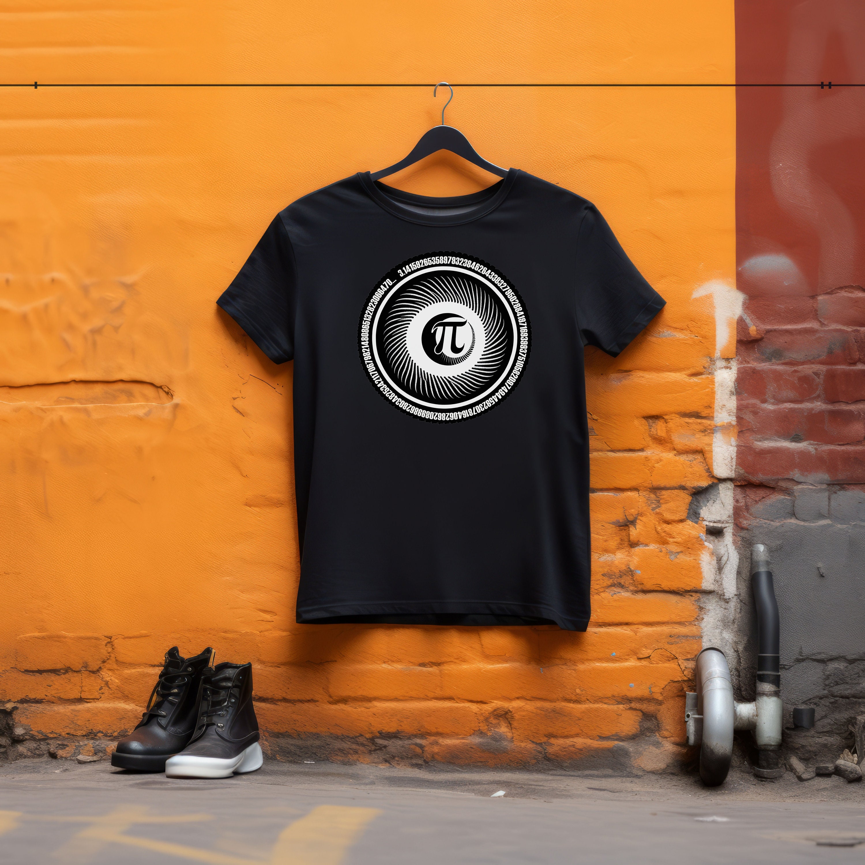 Pi Symbol With Spiral Design, Unisex Jersey Short Sleeve Tee