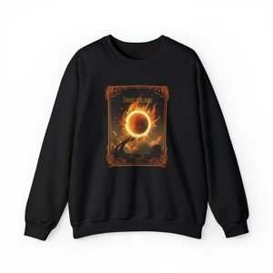 Solar Eclipse Ball of Fire tarot card - April 8th, 2024, Unisex Heavy Blend™ Crewneck Sweatshirt