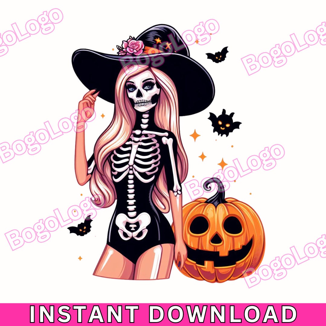 Barbie Skeleton Costume Halloween Inspired Pumpkin Bats - Etsy