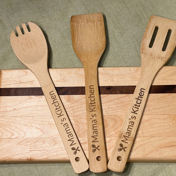 Personalized Kitchen/Cooking Wood Utensils Gift