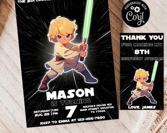 Editable Star War Birthday Invitation, Star Wars Invites, Template Printable Birthday Party, Invitation Digital Kids Party, SW1
