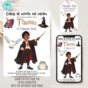 Wizard Birthday Invite, Editable Wizard Birthday Party Invitation, Magical Birthday Invite, Magic School Birthday Party, Sorcerer Invite