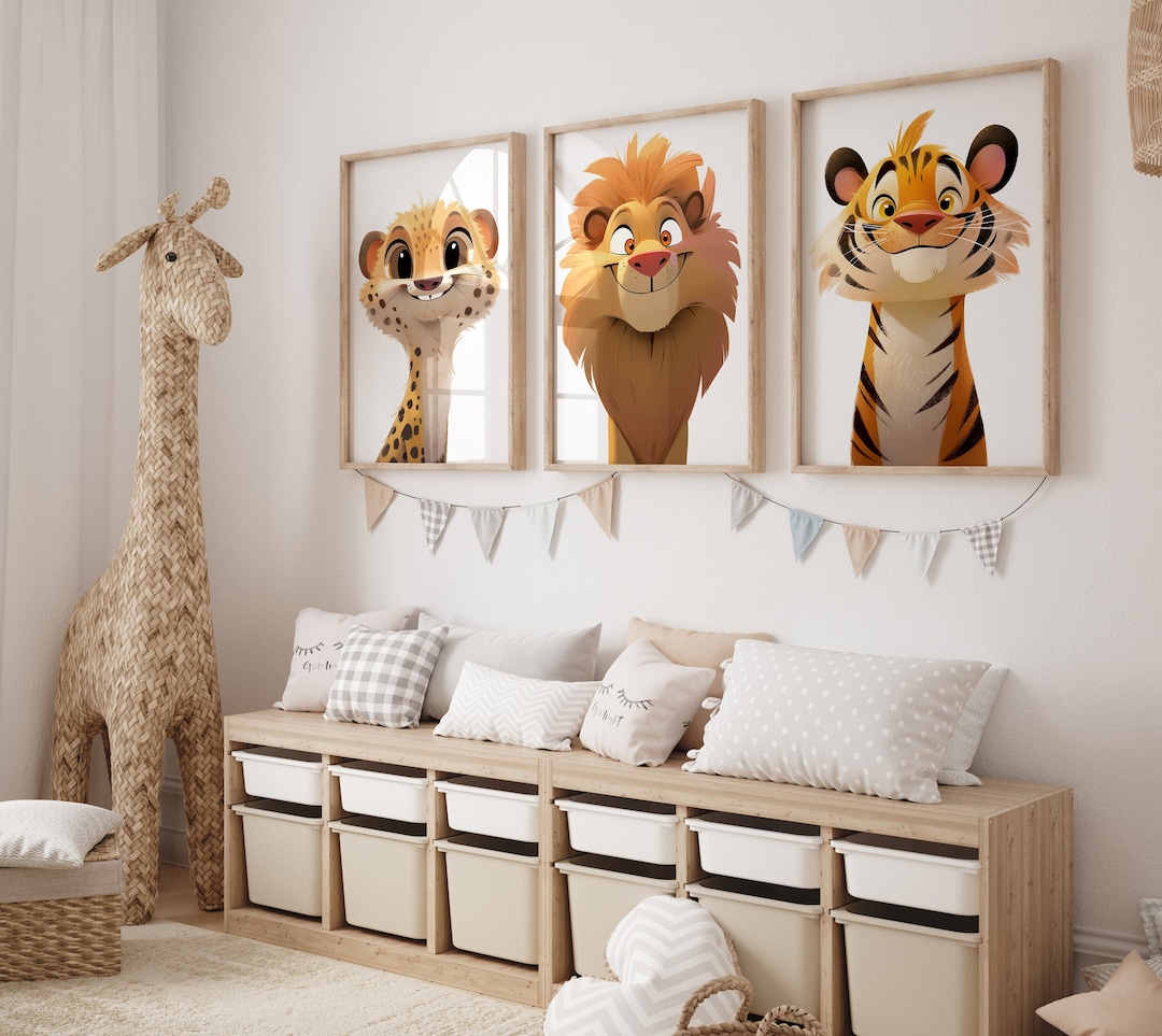 Safari Nursery Decor, Set of 3 Prints, Jungle Nursery Decor, Baby Room ...