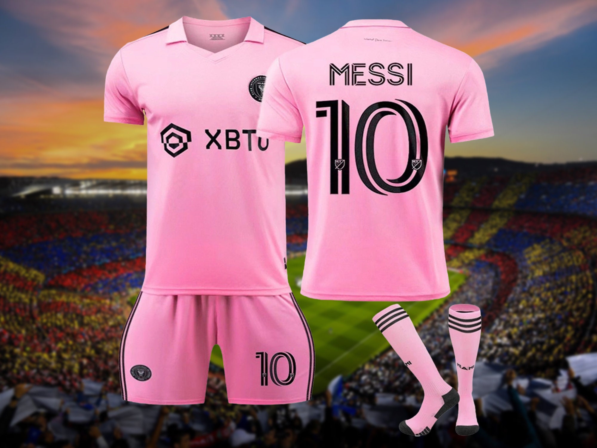 Argentina No.10 Messi Jersey (26 Yards), Argentina Soccer Jersey 2022,  Messi Shirt Short Sleeve Football Kit, Kids/Adult Soccer Fans Gifts 
