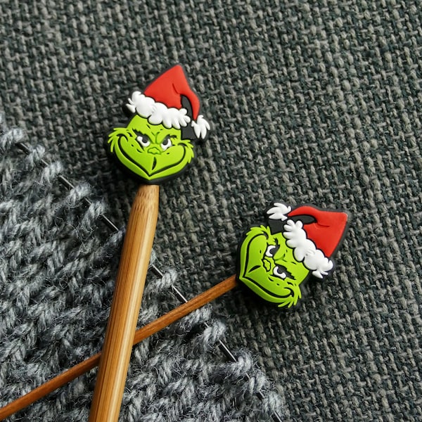 Nadelstopper "Grinch" (1 Paar) / Weihnachten