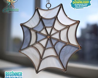 蜘蛛の巣ステンドグラスパターンデジタルダウンロード - Etsy 日本