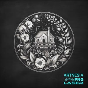 Home PNG Laser engraving file for Slate Coaster, Laser ready Design, Slate Coaster Engraved, CNC router files