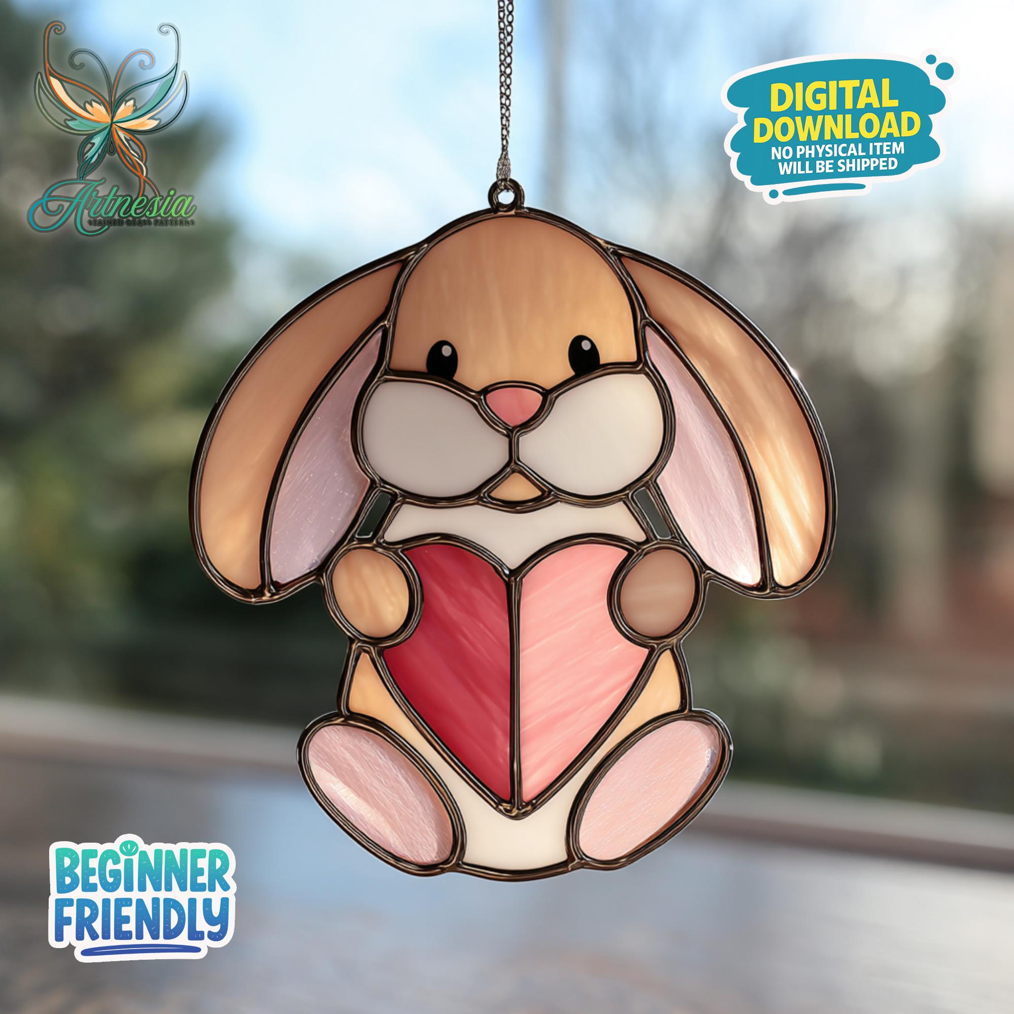 Stained Glass Bunny - Etsy