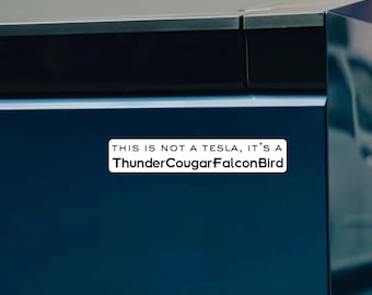 Rolig ThunderCougarFalconBird vinyldekal - Futurama fan art, anti-Elon, anti-Musk, bildekal
