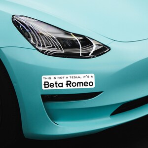 Funny Beta Romeo Vinyl Decal - Futurama Fan Art, Anti Elon, Anti Musk, Bumper Sticker