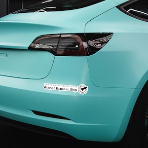 Planet Express Ship Vinyl Decal - Futurama Anti Elon Bumper Sticker