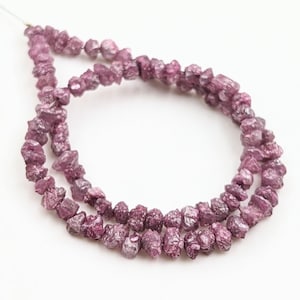 Raw Rough Pink Diamond Beads 100% Natural Top Quality Pink Diamond Bead 3 - 4 mm Uncut Diamond Beads handmade Jewelry raw rough diamond