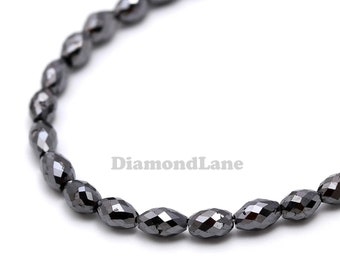 Black Diamond Tumble Beads 100% Natural Faceted Tumble Beads 3-5.4 mm  Black Diamond Tumble Bead Personalized Jewelry