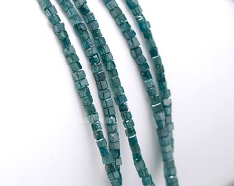 AAA + Blue Diamond Würfel Perlen - facettierte Rondelle, 36 cm Strang