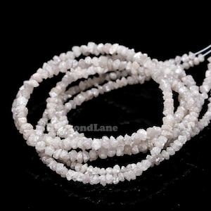Snow White Uncut raw rough Diamond Bead 3 mm Raw Rough Grey White Diamond nuggets 3mm Top Quality Uncut Diamond handmade beads for Jewelry