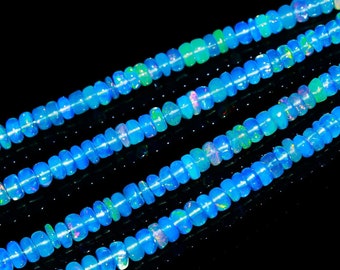 Natural Lavender Opal Beads: AAA+ Smooth Rondelle Strand (3-5 mm)