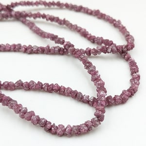 Pink Raw Rough Diamond Bead RARE 3 - 4 mm 100% Natural Rough Diamond Nuggets AAA+ Quality Pink Uncut Diamond Beads for jewelry making gift