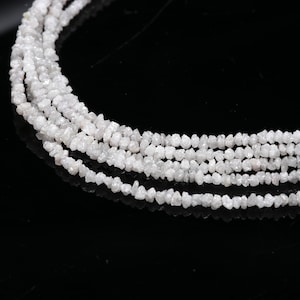 100% Natural White Uncut Diamond Bead AAA+ Quality White Raw Rough Diamond Nuggets 3 - 3.5  mm Uncut Diamond Bead Christmas Gift