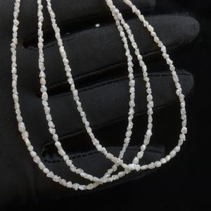White Uncut Diamond Bead 100 % Natural Uncut Diamond Bead 2.5 - 4 mm Raw Rough White Diamond Beads Chritsmas Gift Halloween