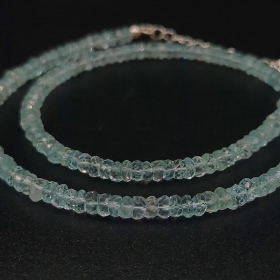 Collana Con Sfera Di Acquamarina E Ottone - Collane Acquamarina - Foto 8