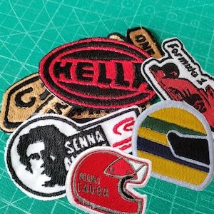 Patchs de sport automobile - Rallye 4x4 Ayrton Niki One Life Sports thermocollants et à coudre - Veste de course automobile Jeans