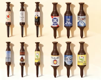 Beer Bottle 12 Pack Golf Tees Durable for Men Women Bachelor Party Funny Gift